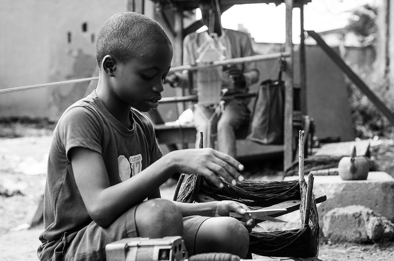 Weaving boy